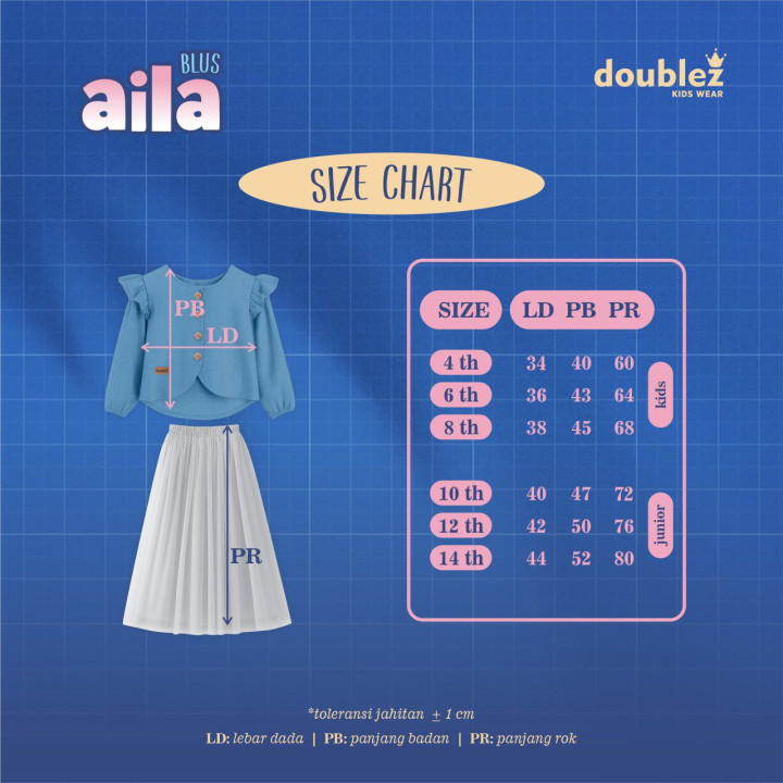 PO AILA SET BLOUSE COUPLE BY DOUBLEZ
