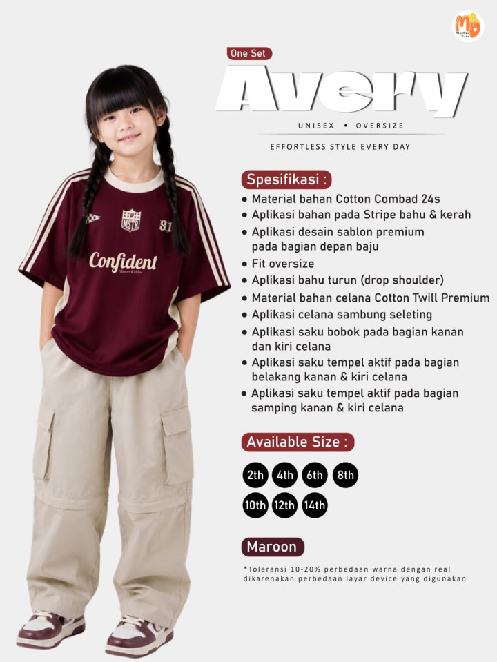 PO ONE SET AVERY UNISEX BY MASTER KIDDOS