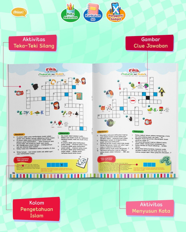 PO BUKU TEKA TEKI SERU ANAK MUSLIM LEVEL 2 AHLAN