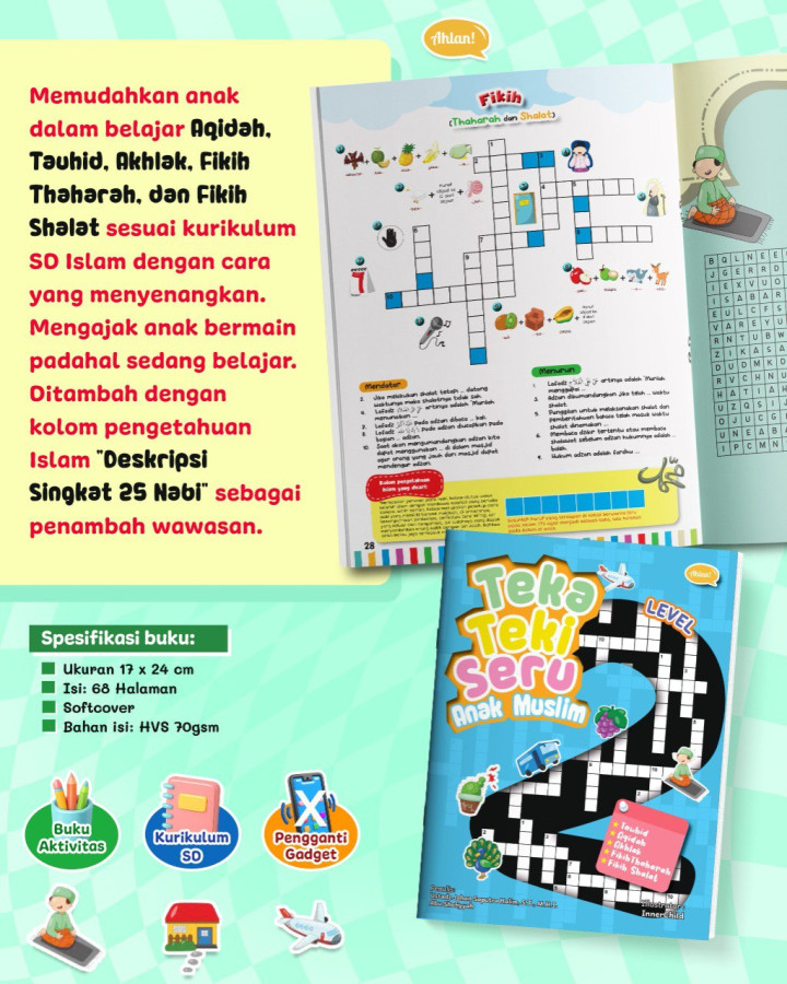 PO BUKU TEKA TEKI SERU ANAK MUSLIM LEVEL 2 AHLAN