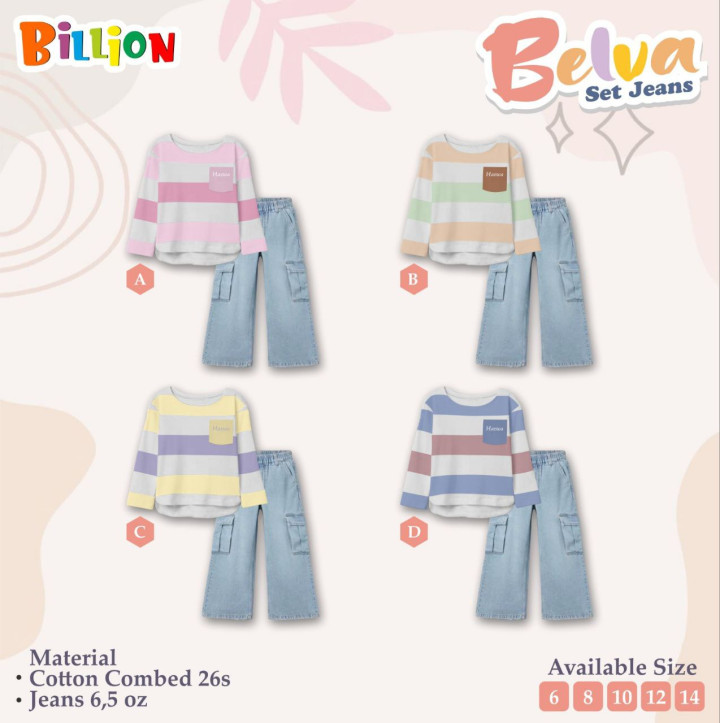 PO SET JEANS BELVA BY BILLION