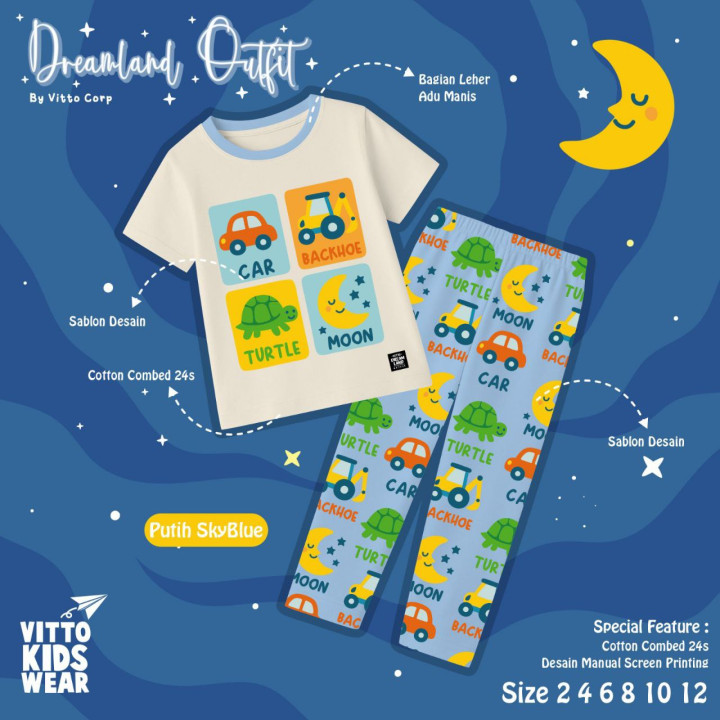 PO SET DREAMLAND OUTFIT (PENDEK)  BY VITTO EXPLORE