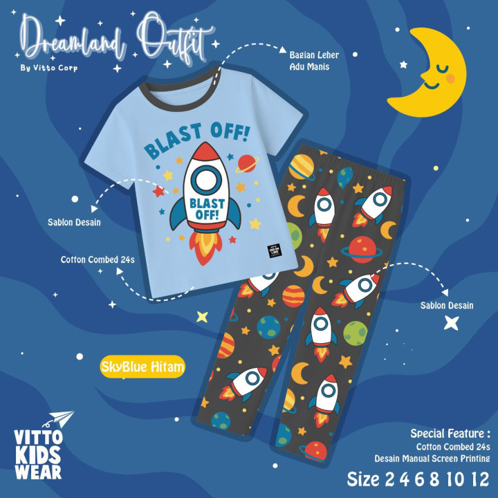 PO SET DREAMLAND OUTFIT (PENDEK)  BY VITTO EXPLORE