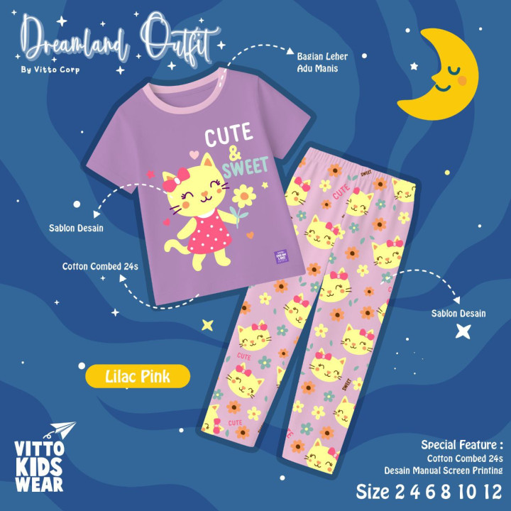 PO SET DREAMLAND OUTFIT (PENDEK)  BY VITTO EXPLORE