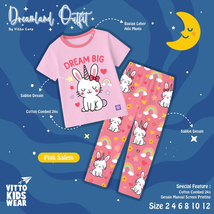 PO SET DREAMLAND OUTFIT (PENDEK)  BY VITTO EXPLORE