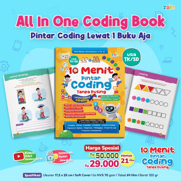 PO BUKU 10 MENIT PINTAR CODING BY ZAIN