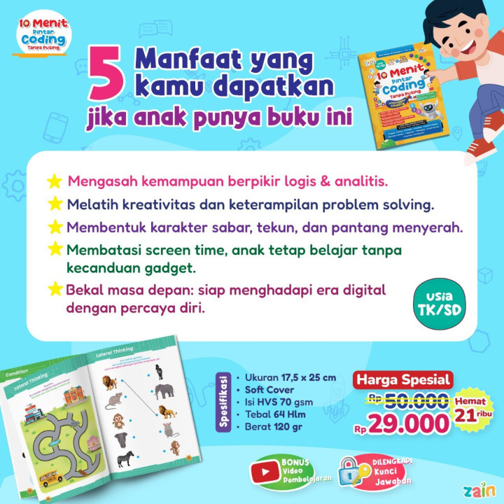 PO BUKU 10 MENIT PINTAR CODING BY ZAIN