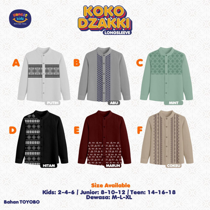 PO KOKO DZAKI LENGAN PANJANG BY HONESTKIDS