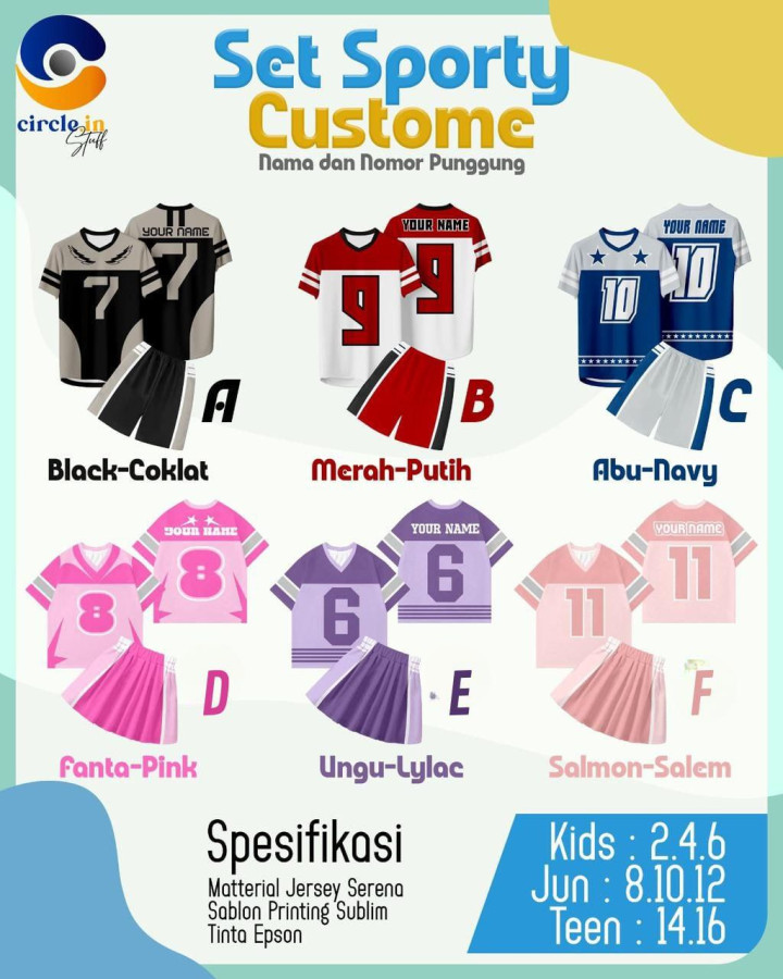 PO SET SPORTY CUSTOME NAME BY CIRCLE.IN
