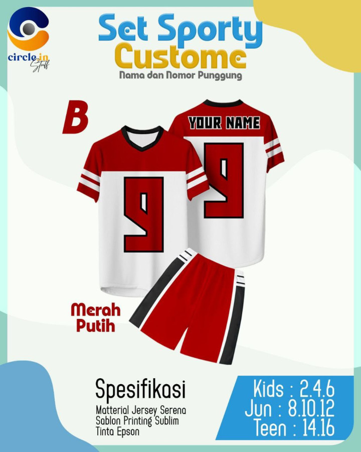 PO SET SPORTY CUSTOME NAME BY CIRCLE.IN