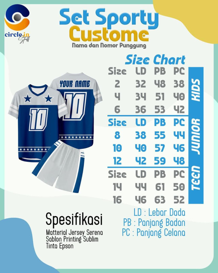PO SET SPORTY CUSTOME NAME BY CIRCLE.IN