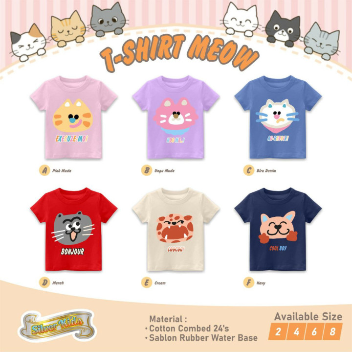 PO TSHIRT MEOW BY SILVERKIDS