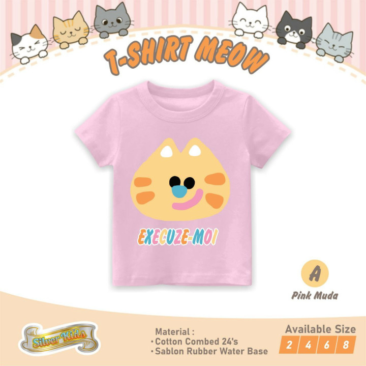 PO TSHIRT MEOW BY SILVERKIDS