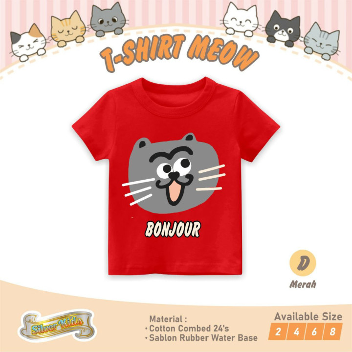 PO TSHIRT MEOW BY SILVERKIDS