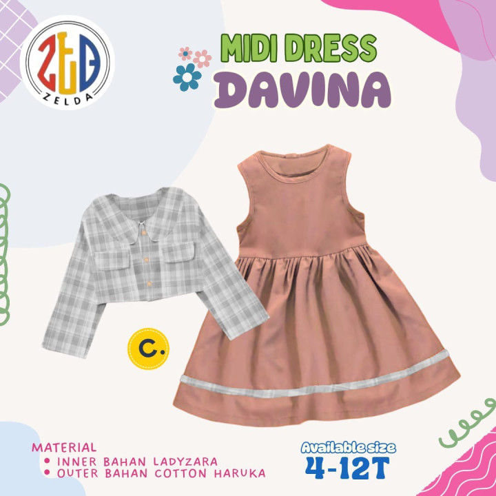 PO MIDI DRESS DAVINA BY ZELDA