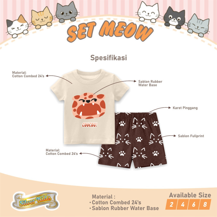PO SET MEOW BY SILVER KIDS