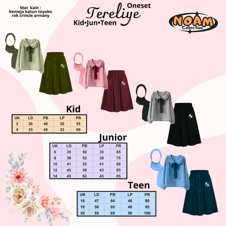 READY STOK ONESET TERELIYE BY NOAM