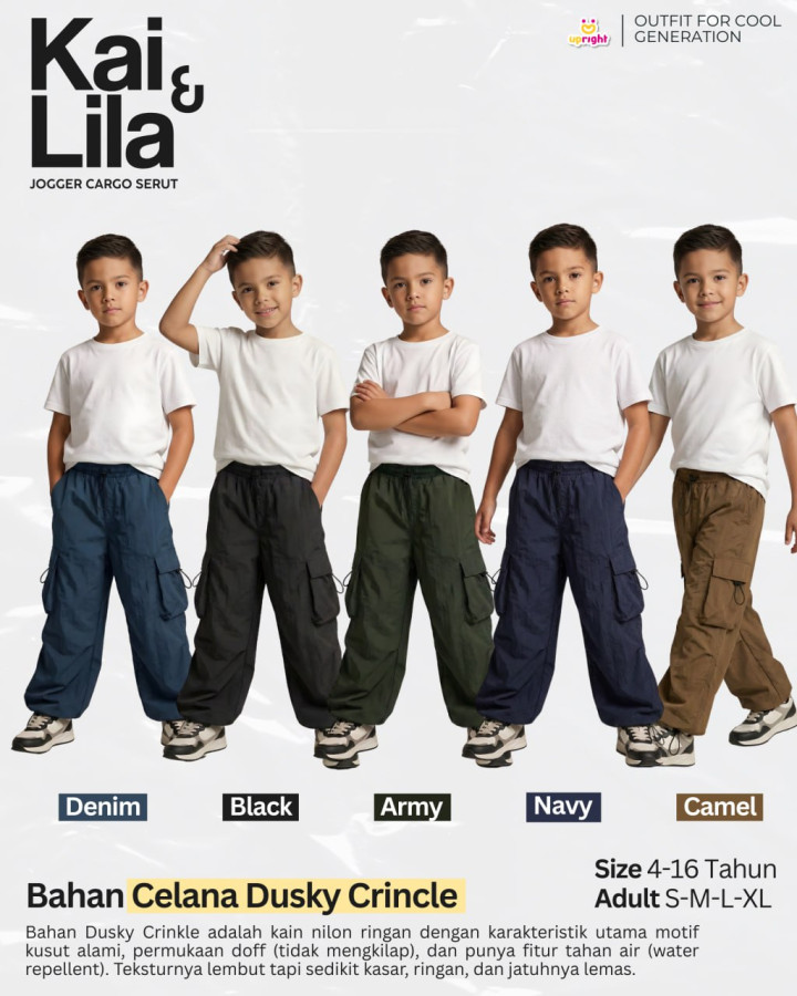 PO KAI & LILA JOGGER CARGO SERUT BATCH 2 BY UPRIGHT