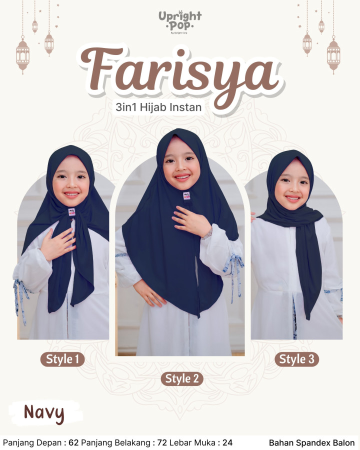 PO FARISYA 3IN1 HIJAB INSTAN BY UPRIGHT POP