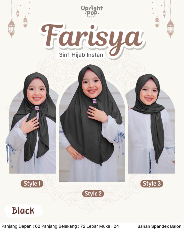 PO FARISYA 3IN1 HIJAB INSTAN BY UPRIGHT POP