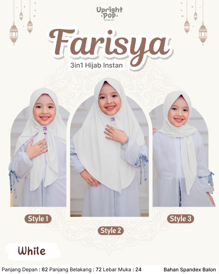 PO FARISYA 3IN1 HIJAB INSTAN BY UPRIGHT POP
