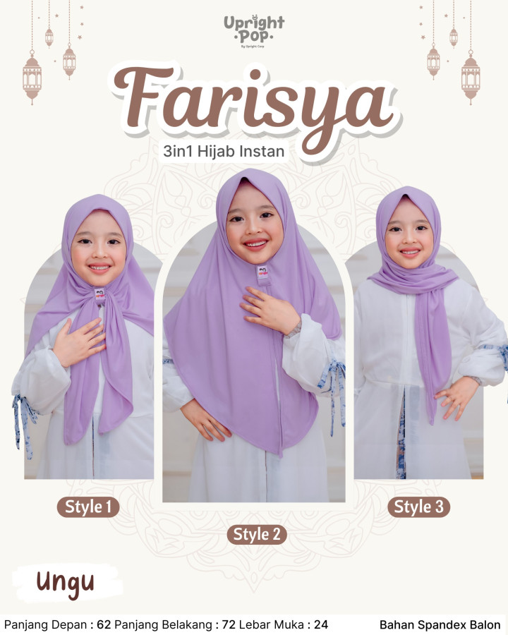 PO FARISYA 3IN1 HIJAB INSTAN BY UPRIGHT POP