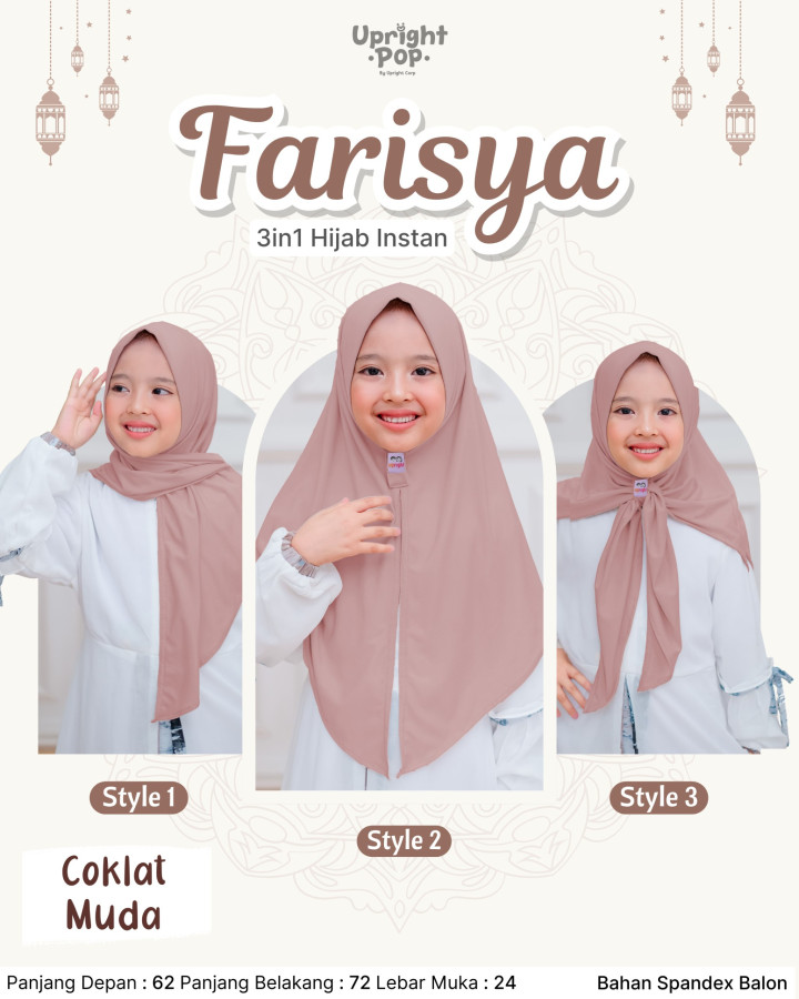 PO FARISYA 3IN1 HIJAB INSTAN BY UPRIGHT POP