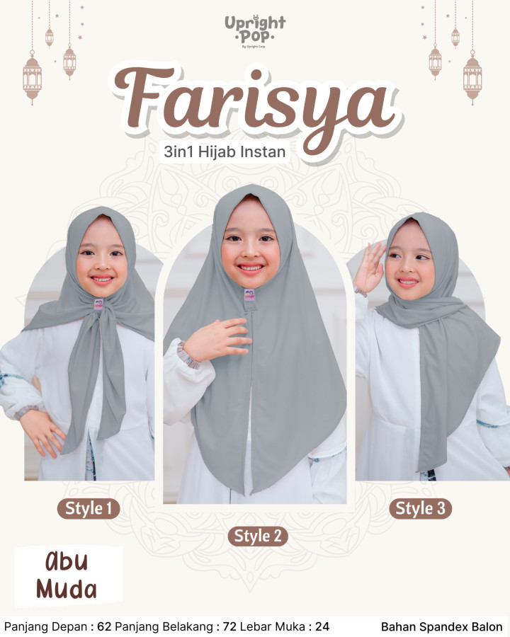 PO FARISYA 3IN1 HIJAB INSTAN BY UPRIGHT POP