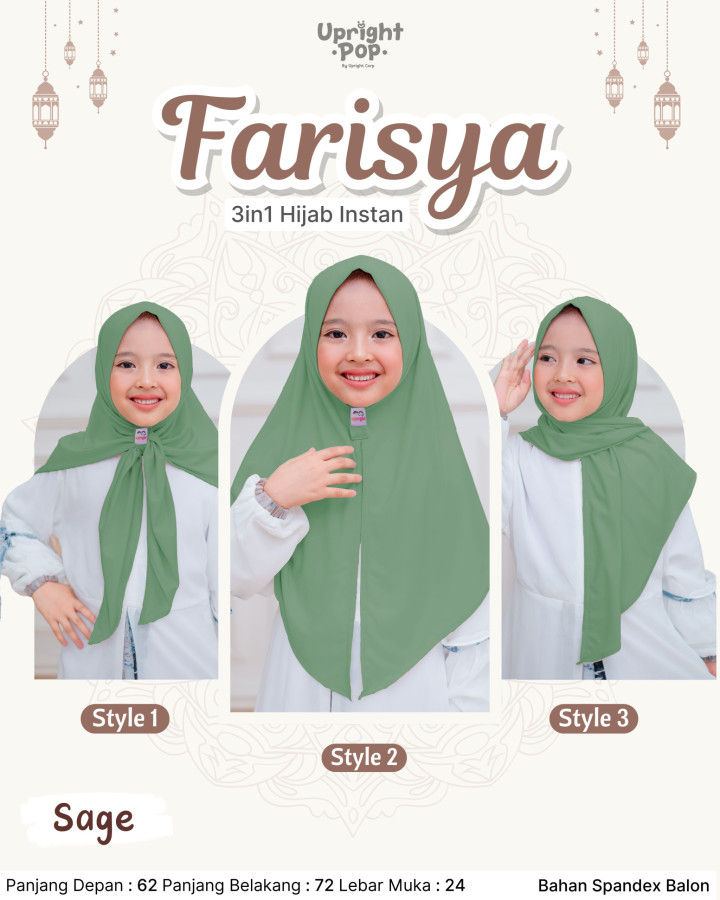 PO FARISYA 3IN1 HIJAB INSTAN BY UPRIGHT POP