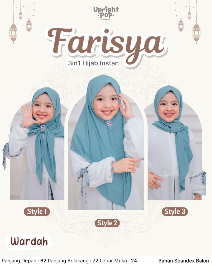 PO FARISYA 3IN1 HIJAB INSTAN BY UPRIGHT POP