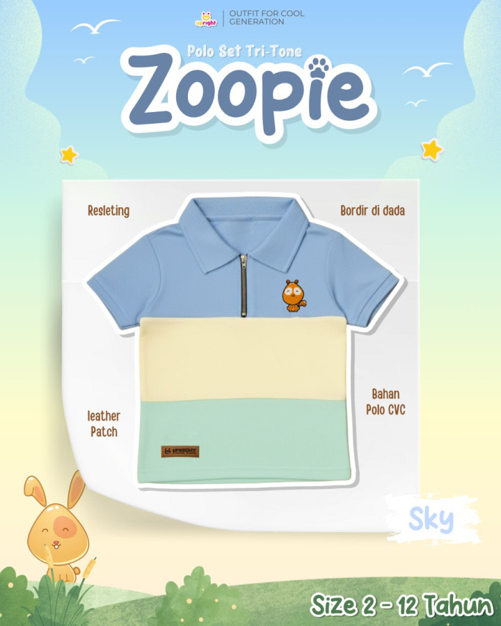PO POLO SHIRT TRI-TONE ZOOPIE BATCH 2 BY UPRIGHT