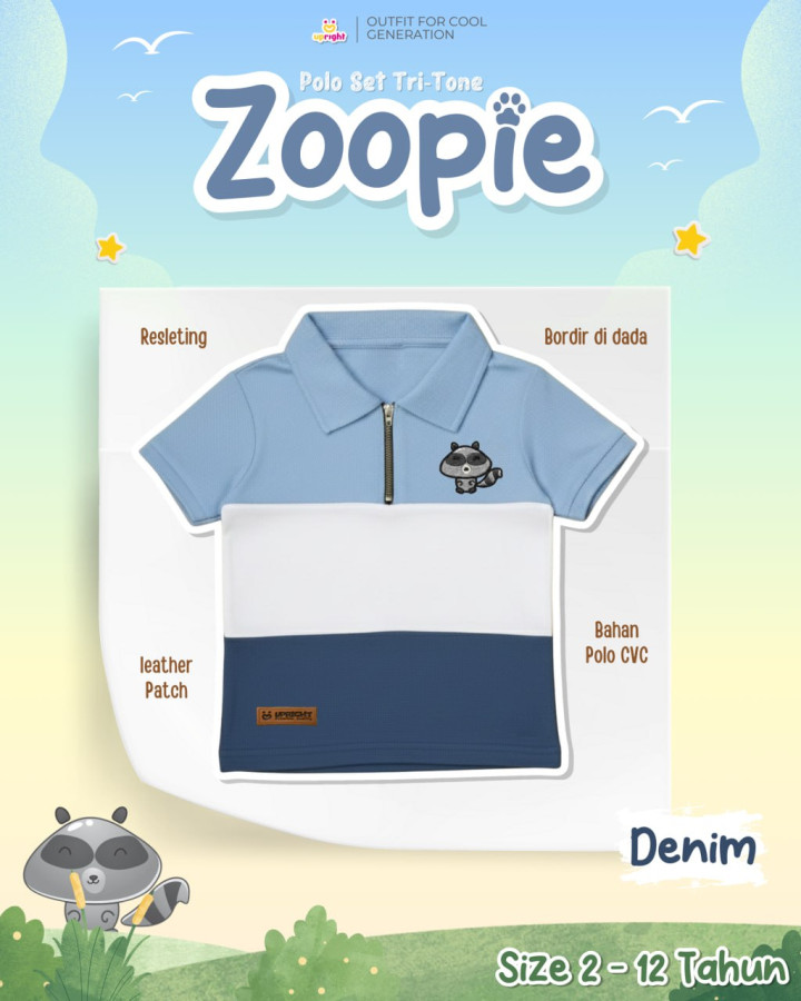PO POLO SHIRT TRI-TONE ZOOPIE BATCH 2 BY UPRIGHT