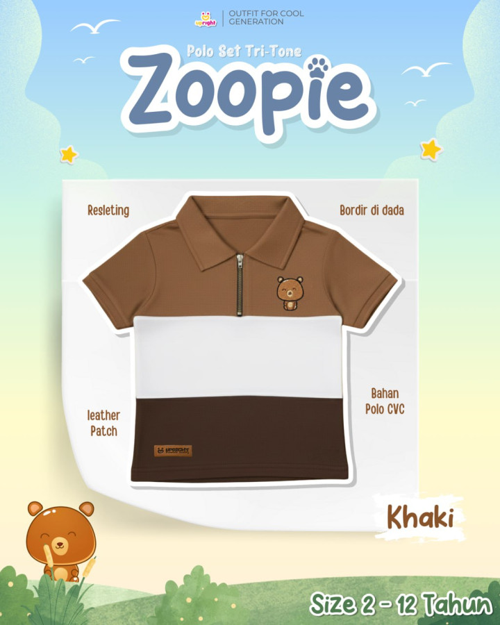 PO POLO SHIRT TRI-TONE ZOOPIE BATCH 2 BY UPRIGHT