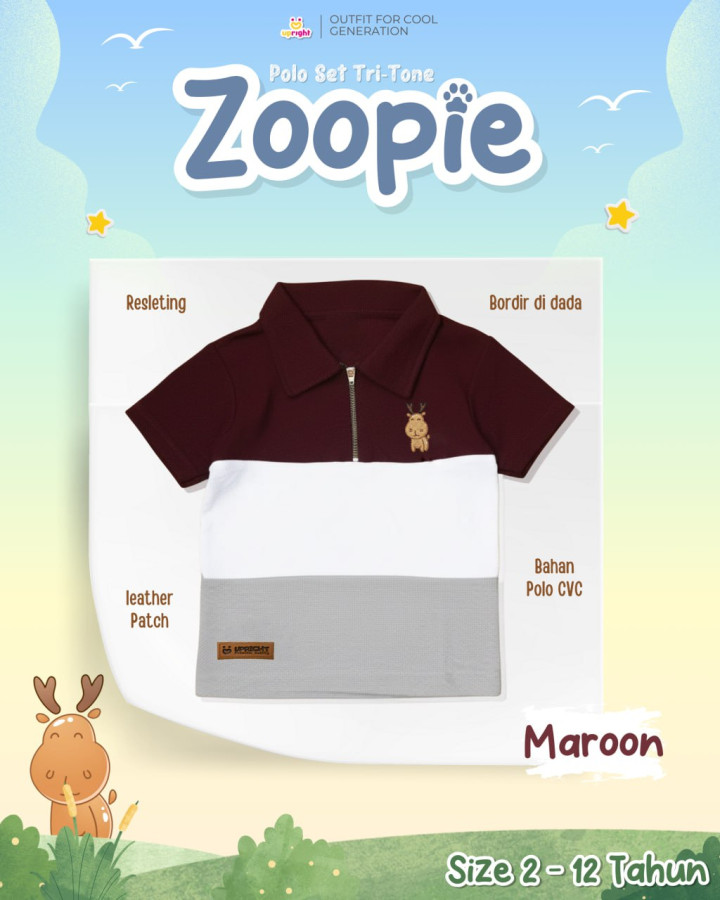 PO POLO SHIRT TRI-TONE ZOOPIE BATCH 2 BY UPRIGHT