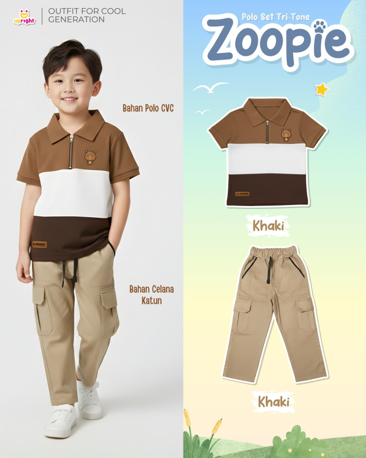 PO POLO SET TRI-TONE ZOOPIE BATCH 2 BY UPRIGHT
