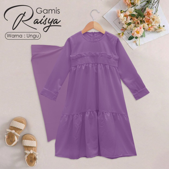 READY STOK RAISYA GAMIS PLUS HIJAB BY TUFLA