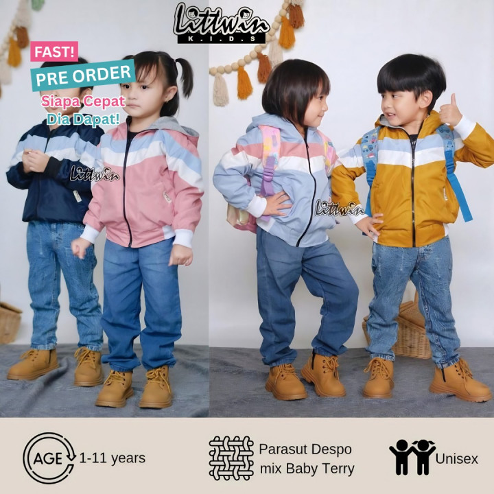 FAST PO TRI TONE JAKET BOMBER KOMBINASI WARNA
