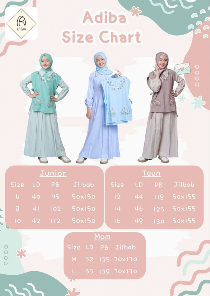 READY STOK GAMIS ADIBA BY ARRIN