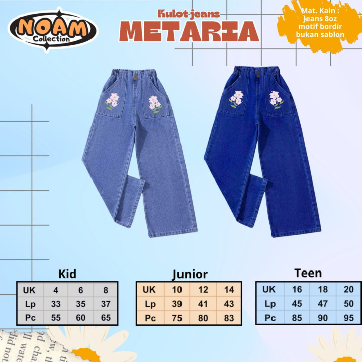 READY STOK KULOT JEANS METARIA BY NOAM