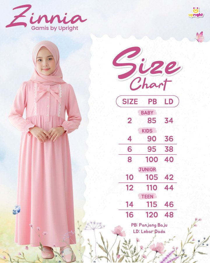 PO ZINNIA GAMIS SET HIJAB BY UPRIGHT