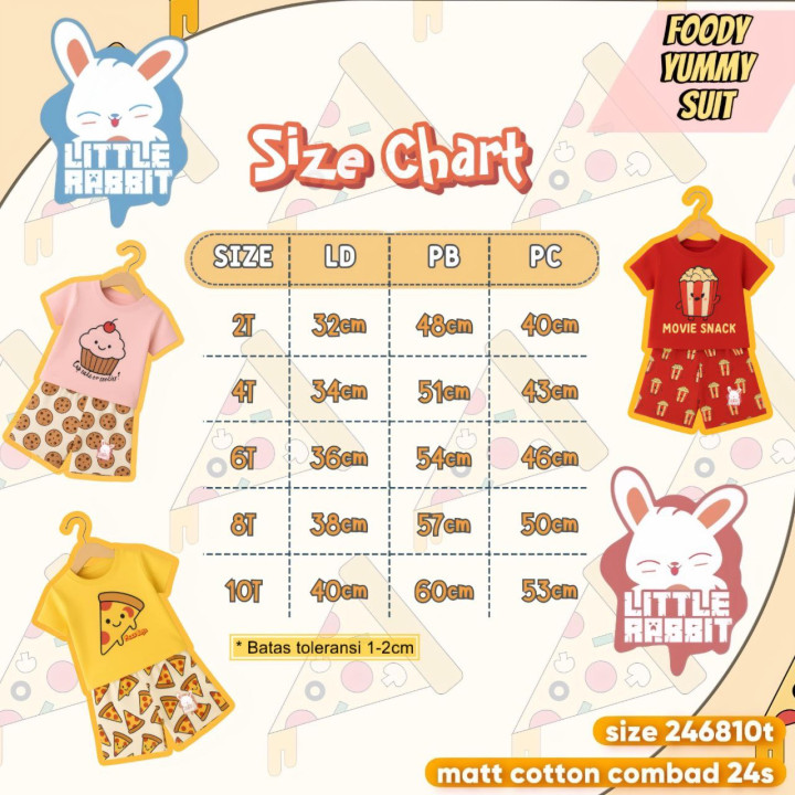 PO FOODY YUMMY SUIT BY LITTLE RABBIT