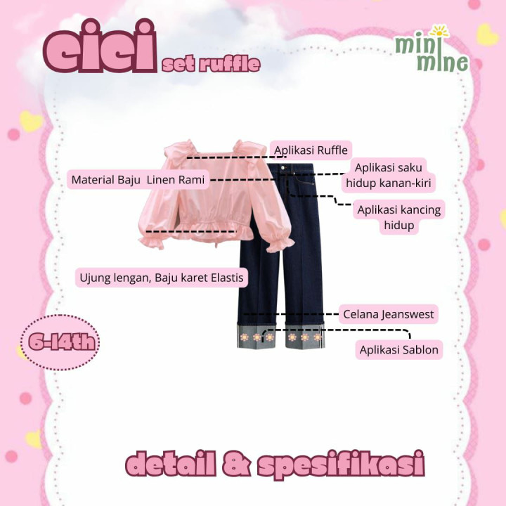 PO CICI SET RUFFLE BY MINIMINE