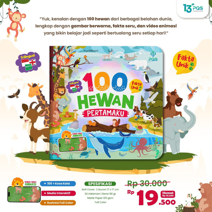 PO BUKU 100 HEWAN PERTAMAKU BY PQS