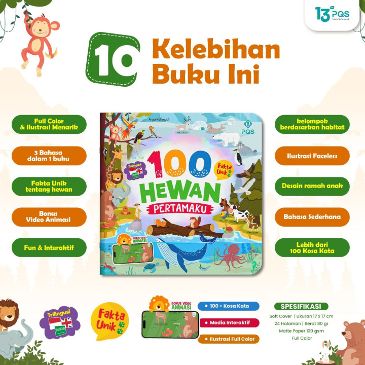 PO BUKU 100 HEWAN PERTAMAKU BY PQS
