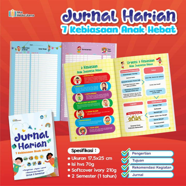 PO JURNAL HARIAN 7 KEBIASAAN ANAK HEBAT BY ISKA MEDIA
