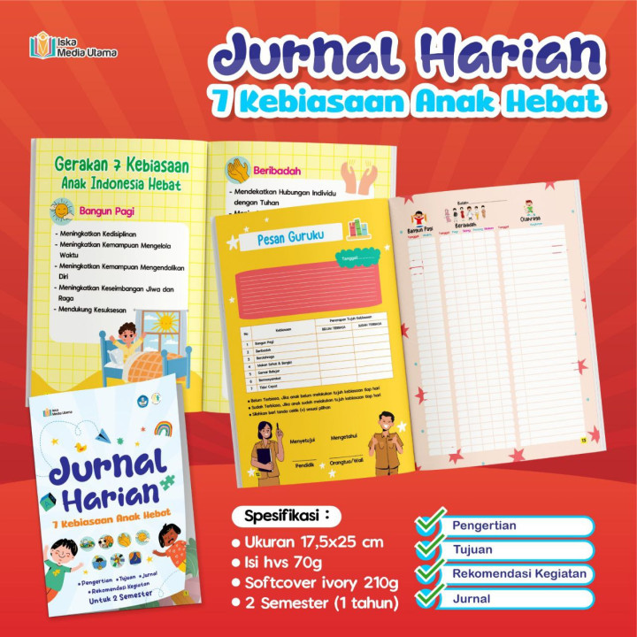 PO JURNAL HARIAN 7 KEBIASAAN ANAK HEBAT BY ISKA MEDIA