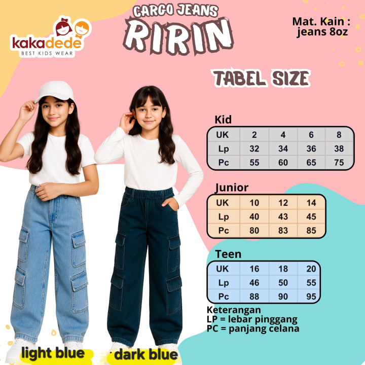 PO CARGO JEANS RIRIN (TEEN) BY KAKADEDE