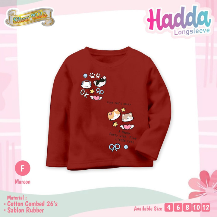 READY STOK LONG SLEEVE HADDA BY SILVER KIDS