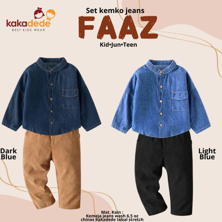 READY STOK SET KEMKO JEANS FAAZ (TEEN) BY KAKADEDE