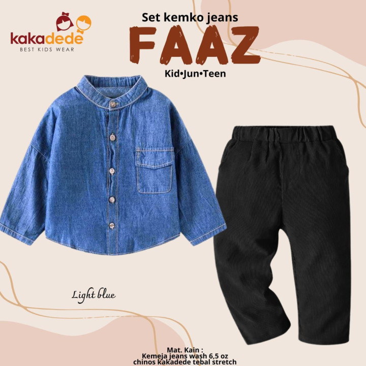READY STOK SET KEMKO JEANS FAAZ (TEEN) BY KAKADEDE